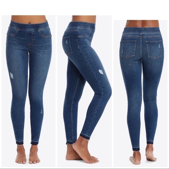 SPANX DISTRESSED SKINNY JEANS #20203R SZ SP B56 - Picture 1 of 12